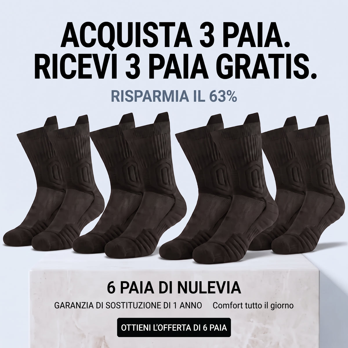 Nulevia™ - Calzini da lavoro antifatica